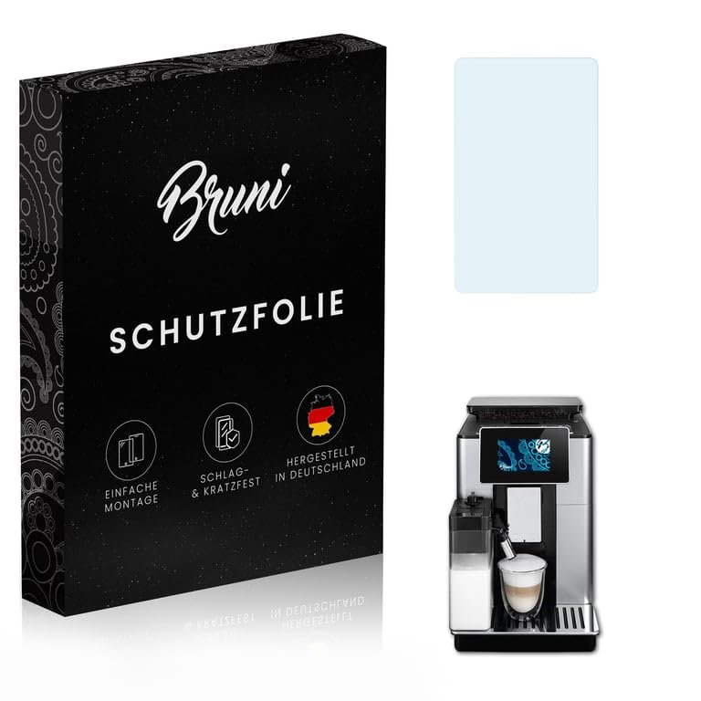 Bruni Screen Protector compatible with DeLonghi PrimaDonna Soul ECAM610.55.SB Protector Film, crystal clear Protective Film (2X)