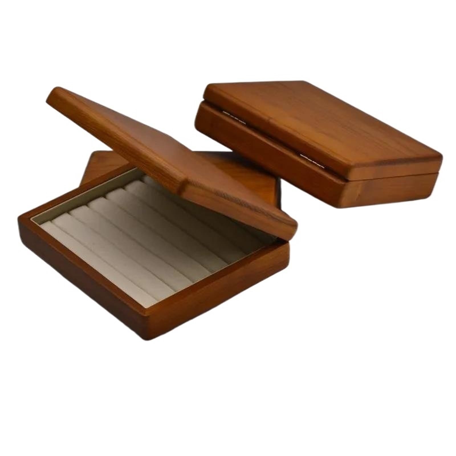 Naszyjnik Organizator retro drewniana biżuteria pudełko pierścień Ring Pierścień z biżuterią z mikrofibry stojak na biżuterię Organizer pakowanie pudełka kolczyka pudełko biżuteria pudełko biżuteria