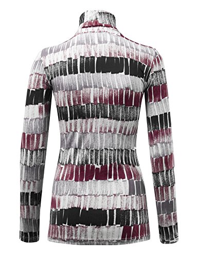 Image of Lock and Love Women's Turtleneck Top Lightweight Long Sleeve Slim Fit Pullover, Soft Rayon Stretch Layering Basic, S-3XL