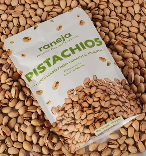 Image of Raneja Premium Roasted & Salted Pistachios 600g | Healthy Snacks, Dry Fruits, Pista | Tasty & Healthy | High in Protein & Dietary Fiber | Low Calorie Nuts Rich In Protein, Phosphorus, & Dietary Fibre