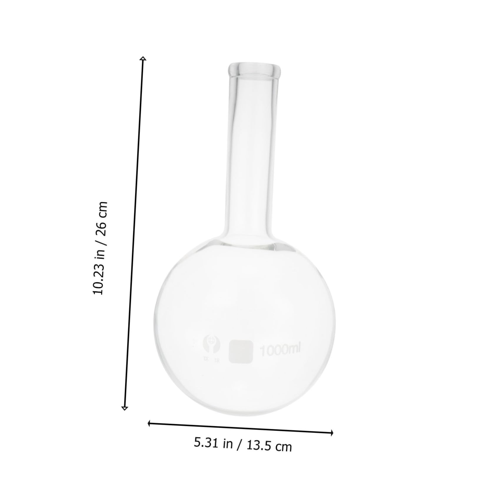 ULTECHNOVO Matraccio da Laboratorio in Vetro 1000ml Collo Alto e Bocca Sottile Resistenti Alte Temperature per Chimica e Scienze