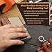 CBHGFEA Glass Slicker for Burnishing Leather with Walnut Handle Glass Leather Edge Burnisher Professional Block Smoothing Tool for Smooth Leather Crafting
