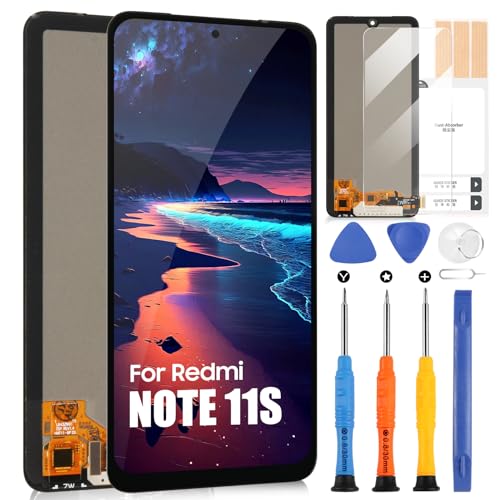 Pantalla para Xiaomi Redmi Note 11 4G 2201117TG 2201117TI 2201117TY LCD Pantalla para Redmi Note 11S 4G 2201117SG 2201117SI Pantalla Reemplazo Pantalla Táctil con Herramientas