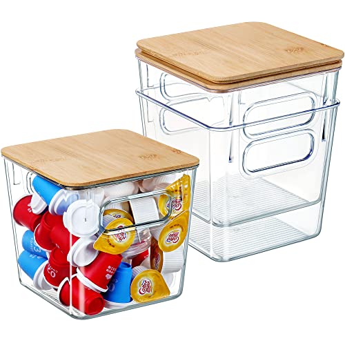Qilinba 3 PACK Coffee Pod Holder K Cup Organizer Large Capacity Clear Storage Container Bins with...