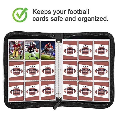 Pokonboy 9-Pocket Football Card Binder, Trading Card Holder With Sleeves Card Collectors Album Hold Up To 720 Cards, Fit For Football Cards Baseball Cards Sport Trading Cards #TOP4