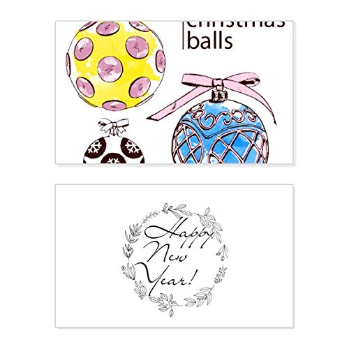 Tarjeta de felicitación de Navidad y Año Nuevo con diseño de caramelos para dedicatorias