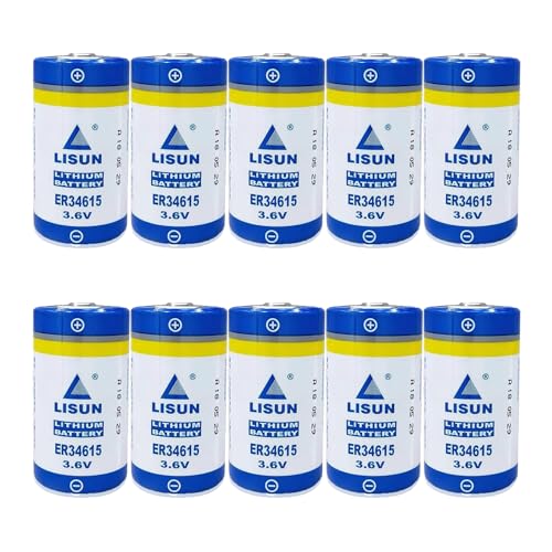 Meewellvetry (10 Pack ER34615 3.6V D Battery for CNC Machine Tool Programmer, 19000mAh