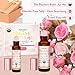 Organic Castor Oil with Real Rose Quartz Roll-On, 2 Pack for Face & Eyes — Lash & Brow Growth, Under Eye Care, Skin Moisturizing, Cold-Pressed, Hexane-Free, Beauty Self-Care Gifts for Women