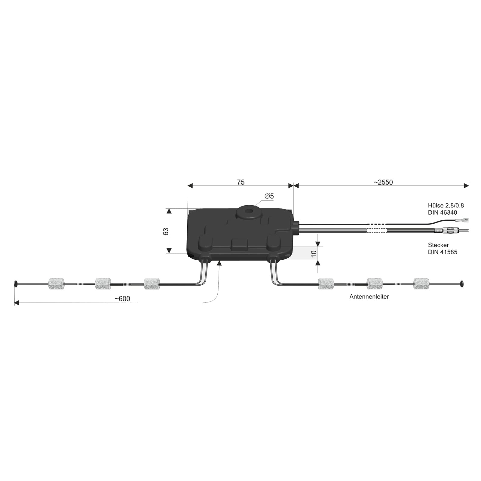 Zenec actieve depole antenne FM/AM DAB+ Ready