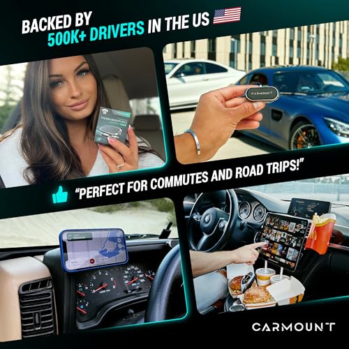 Carmount PW-9PGI-A7JB 2 Pack Magnetic Phone Holder For Car | Minimal Dashboard Mount F1 thumb #6