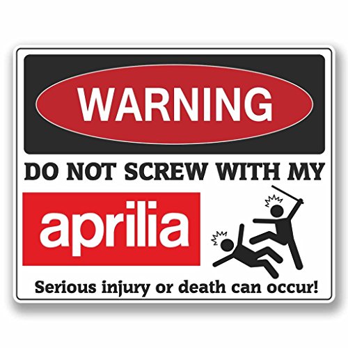 2 x 20cm/200mm Funny Aprilia adesivo vinile