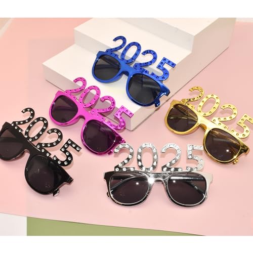 CRAWPROP 5PCS 2026 Plastic Eyeglasses Happy New Year's Eve Glasses Graduation 2026 Party Photo Props Supplies - Image 4