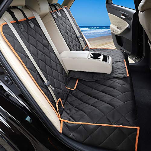 Yicostar Dog Car Seat Cover Waterproof Non-Slip Bench Dog Seat Cover for Back Seat Heavy Duty Pet Seat Cover Protector Armrest Compatible for Cars Trucks and SUVs