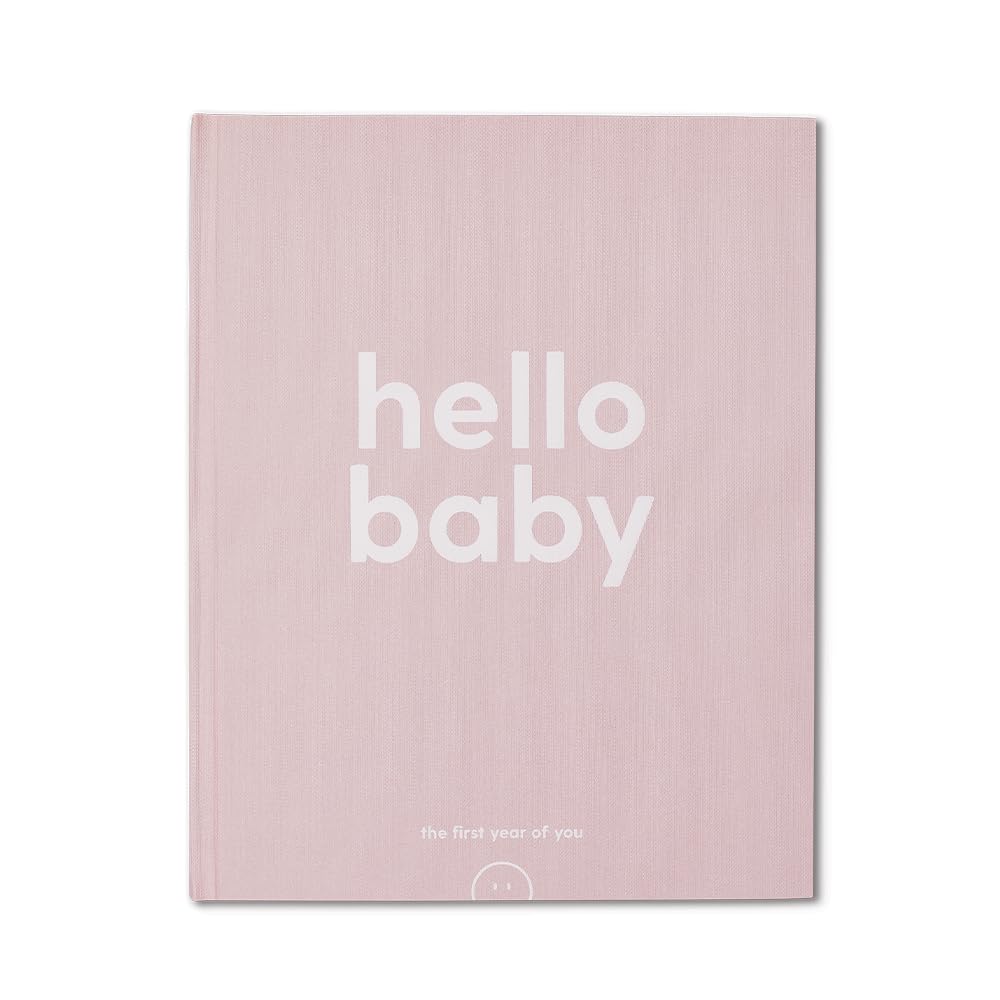 Mori Unisex Infant Blush Hello Baby Memory Book Milestone Journal For Newborn Lightweight Durable Keepsake Diary With Love Letter Comfortable Design Ideal For Recording Memories One Size