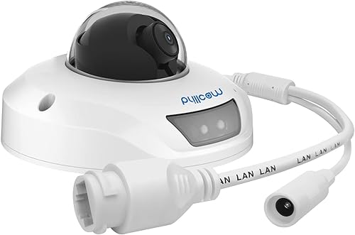 Brillcam Cámara de seguridad de 5MP, lente de 0.110 in, cámara PoE para exteriores, visión nocturna de 100 pies, cámaras de seguridad para el hogar,