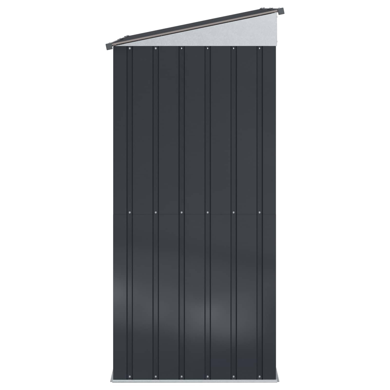 IKAYAA Cobertizo de Jardín Exterior 137 x 81 x 180 cm Caseta de Jardín Exterior Metálica Armario Exterior para Almacenamiento de Herramientas para Patio Terraza Antracita