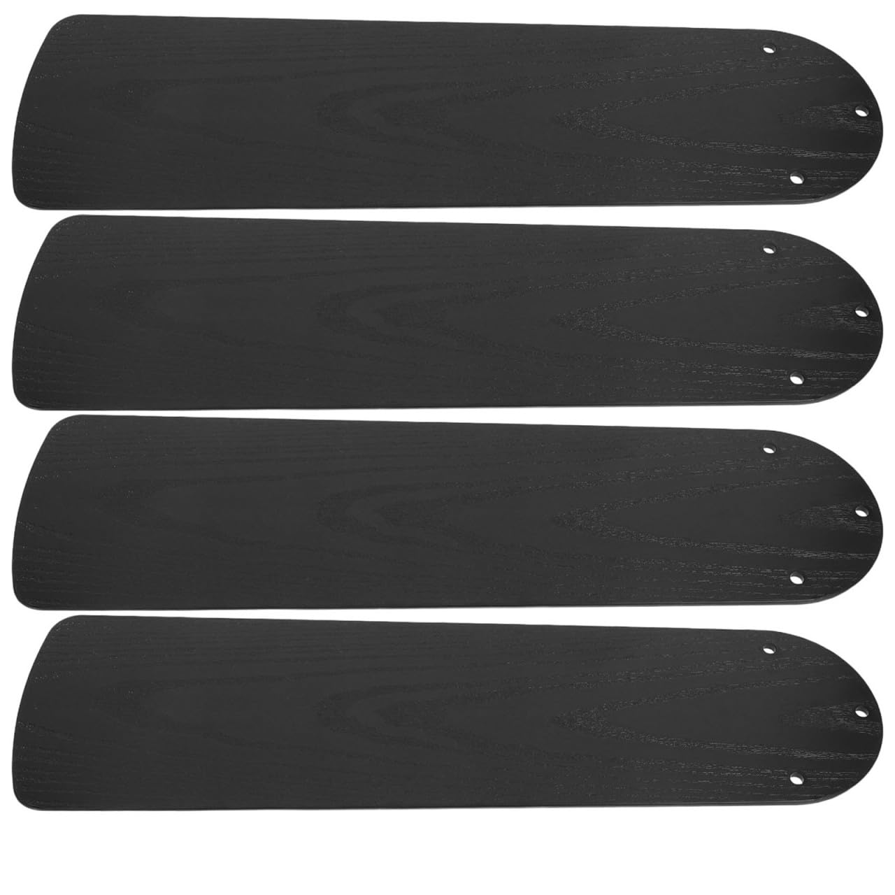 BESPORTBLE Aspas de plástico para ventilador de techo, 4 piezas, acabado imitación madera, 21 pulgadas, color negro, repuesto para ventiladores de 52 pulgadas, para varias habitaciones