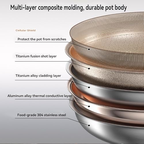 Wok Titanium resistente y antiadherente 13.38 in miniatura 6
