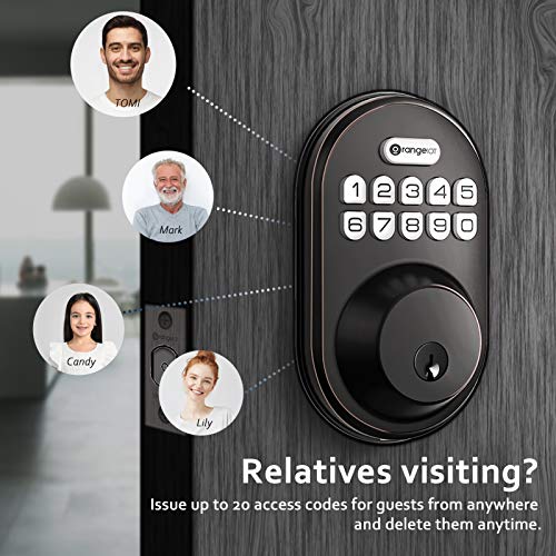 OrangeLion Keyless Entry Deadbolt Lock, Electronic Keypad Door Lock