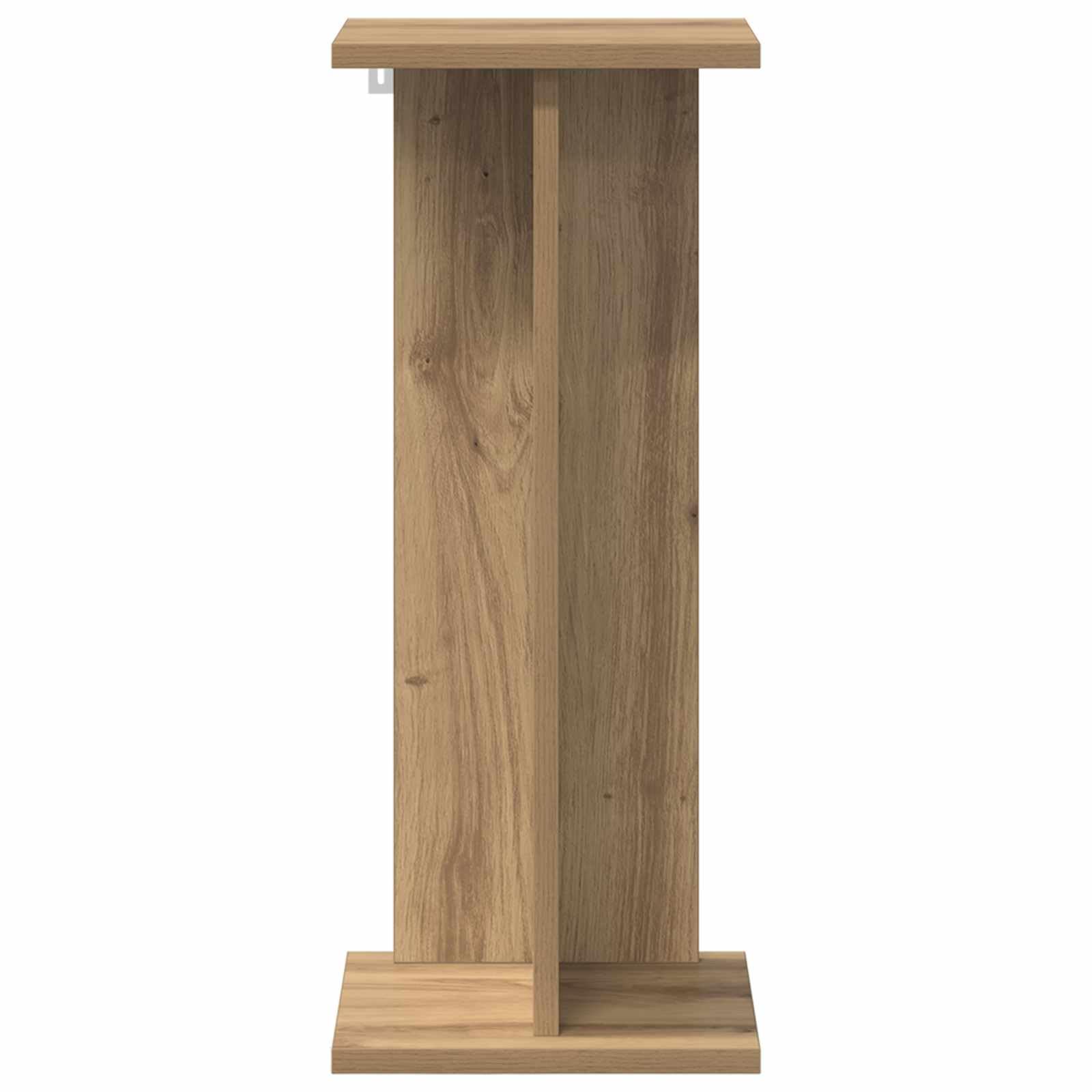 Supporto per piante, 2 pezzi, in legno, ingegneria, rovere, artigianale, 25
