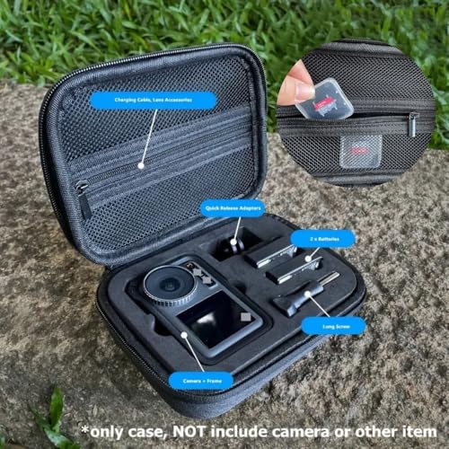 Image of yantralay Carrying Case for D JI Os mo Action 6 & Action 5 /4 | EVA Hard Protective Storage Case with Mesh Pocket for Camera & Accessories | Os mo Action 6 Accessories