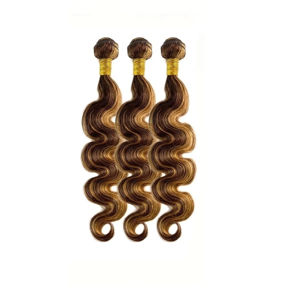 Brazylijskie włosy Remy Body Wave podwójne pasemka, P4/27, 40-76 cm, 1 lub 3 zestawy (26, 26, 26)