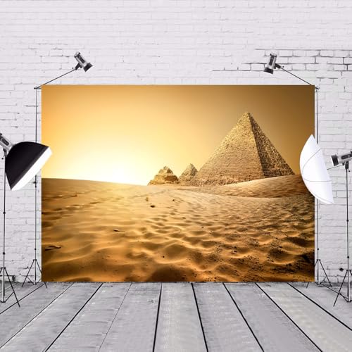 Fondo fotográfico 7x5 ft Egipto con pirámides miniatura 6