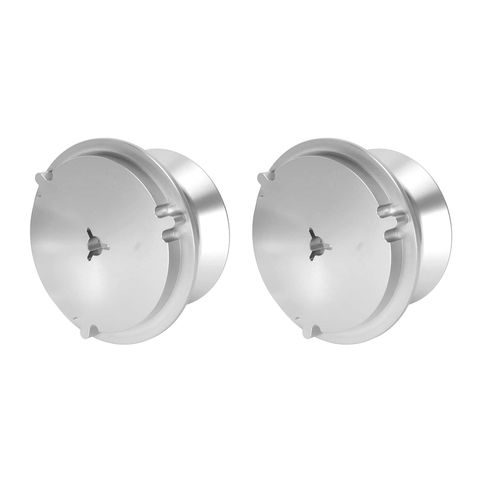 Adaptadores de Cubo Nab Pulidos con Abridor de 10 Pulgadas Aleación Aluminio para Studer Akai y Otras Grabadoras Cinta, Paquete 2 (Plata)