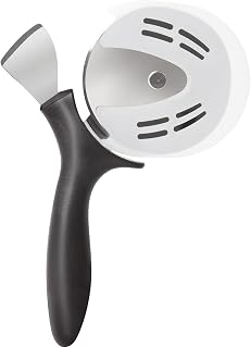 ReneeChef 2-in-1 Stainless Steel 4" Pizza Wheel Cutter & Crust Knife - Sharp Blade, Finger Guard, Protective Cover