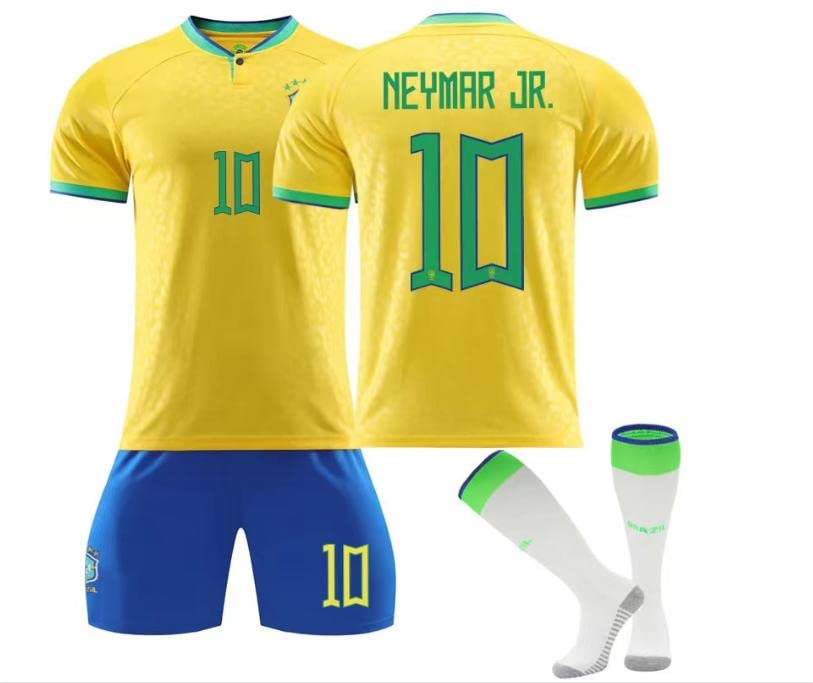 MdreamsBrazil Home Football Kit Nymar #10 Football Jersey Shirts Soccer Jerseys Set Soccer clothing Sport
