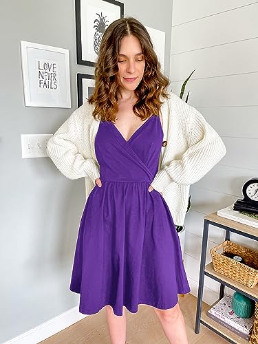 Image of STYLEWORD Womens Sundress Summer Floral Wrap V Neck Backless A-Line Casual Beach Midi Dress