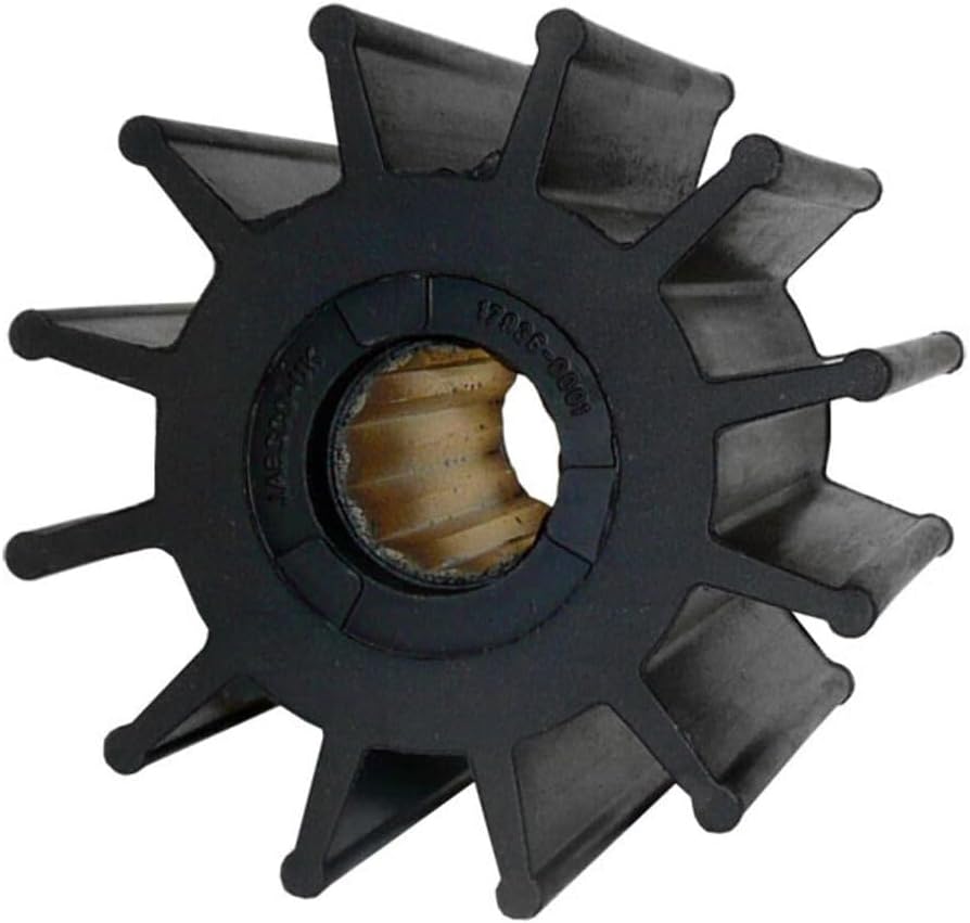 Jabsco 17936-0001-P, Neoprene, Drive Type 7, 12 Blade, 3-3/4 Diameter, 3-1/2 Width, 1 Shaft, Brass Insert