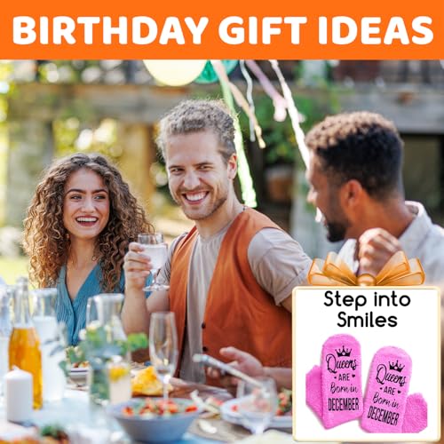 Image of HAPPYPOP Birthday Gifts Ideas for Women - January February March Birthday Socks in Pink