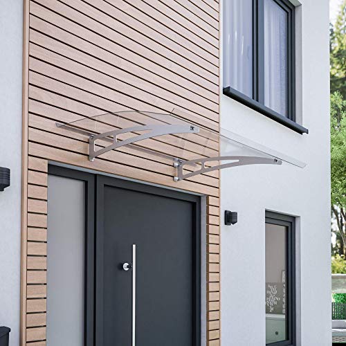 Schulte V1110-20-20 Sunny 1 Vordach, Edelstahl matt gebürstet, 140 x 90 cm