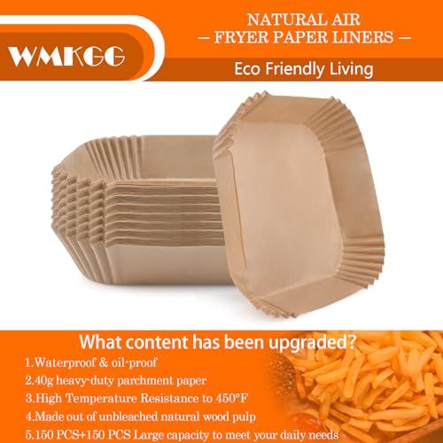 Image of WMKGG 300PCS Air Fryer Liners for Ninja Crispi,4 QT&6 Cup Parchment Paper | Air Fryer Accessories for Ninja Crispi 4-in-1 Portable Glass Air Fryer Cooking System