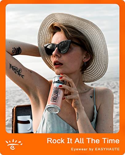 EASYHAUTE Cat Eye Sunglasses for Women Retro Cateye Frame - Vintage 90s UV400 Protection Sunnies, Chic Shades for Small Face2