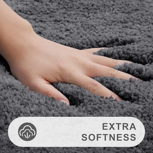 Image of HOWNICE Door Mat for Home,Bedroom,Bathroom,Kitchen,Living Room,Entrance,Room Mats,Foot Mat,Floor mat,Main Door,Rug,Non Slip Mats,Door Mate,Soft Door Matt (Bathmat Grey Matt, Medium)