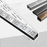 OPOLDBDMAC 1m Entwässerungsrinne Terrassenrinne Edelstahl Abflussset，Schmaler Abflussgraben Für...