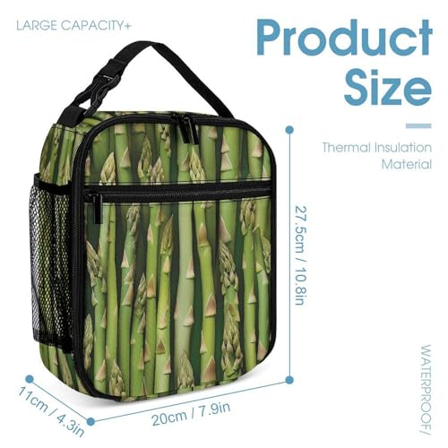 Asparagus Cute Backpacks Set Lightweight Lunch Bag Aesthetic Pencil Cases for Travel Work4