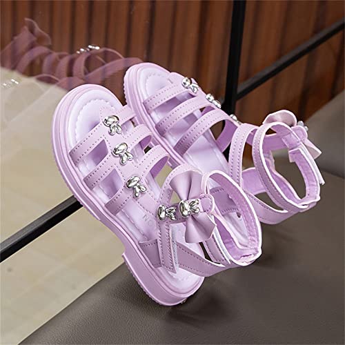 Girls Sandals Children Shoes High Top Flat Sandals Roman Sandals Big Children Summer Sandals Girls Slippers Size4