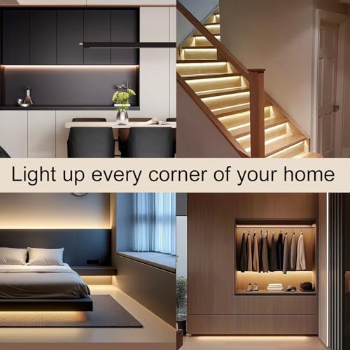 Image of ZSLAIFU COB LED Strip Light 24V, 16.4ft Warm LED Light Strip with Remote, High Density Flexible Warm Tape Lights, CRI90+ LED Lighting for Backlighting for TV, Bedroom, Cabinet, Indoor Decor