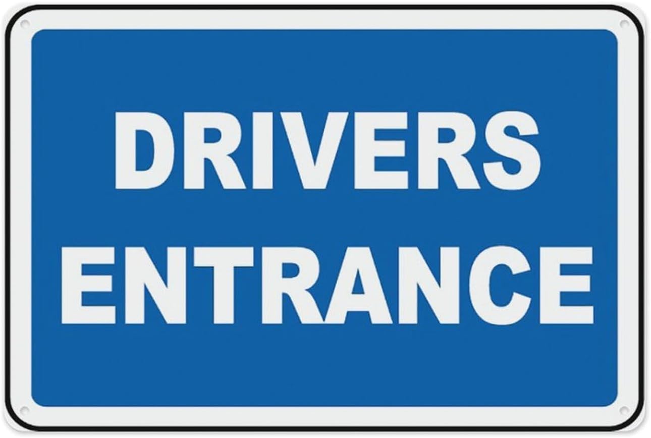 Bdeyfg Colour3 Drivers Entrance Metal Tin Sign Aluminum Warning Signs For Indoor & Outdoor Yard Lawn Sign Home Decor 8X12 Inch
