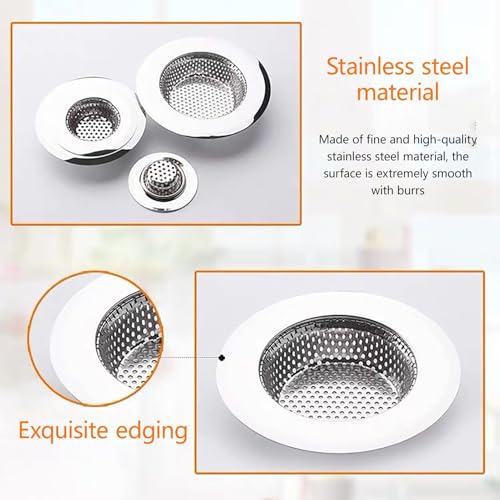 Colador para desagüe de cocina de acero inoxidable miniatura 3