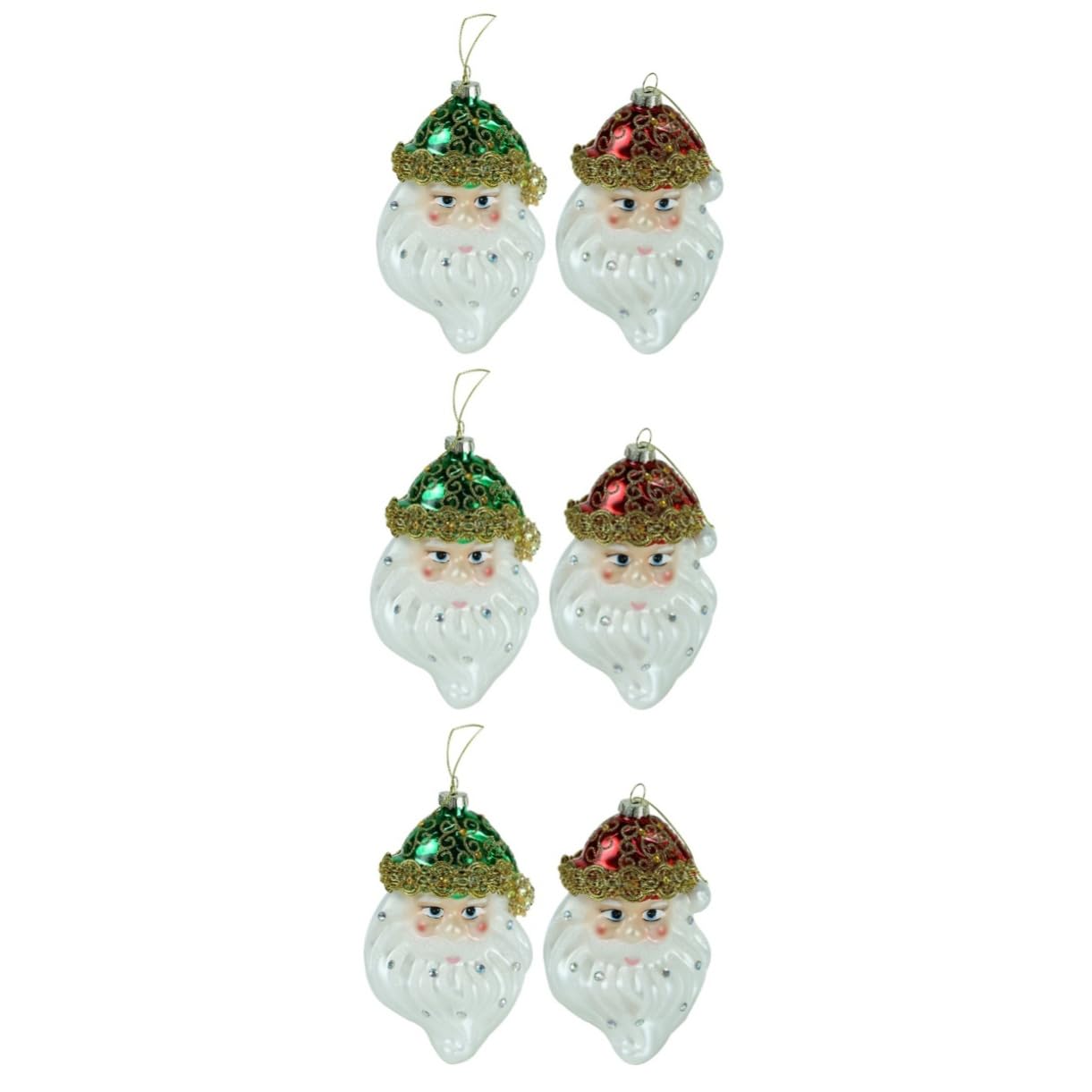 PRETYZOOM 6 Pz ornamenti di babbo natale addobbi per l'albero di natale ornamenti per la testa di babbo natale angeli natalizi angioletti natalizi decorazioni casa ciondolo a tema natalizio