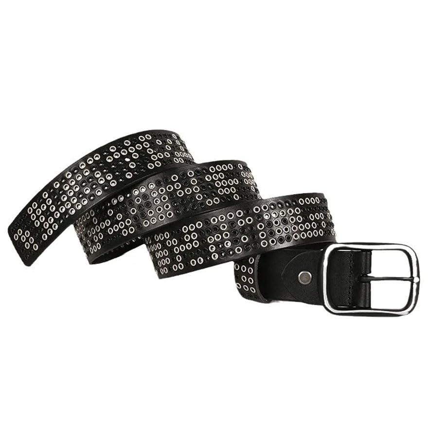 Men 3.8cm Pin Buckle Leather Belt Business Casual Jeans Belts Punk Rock Accessories4