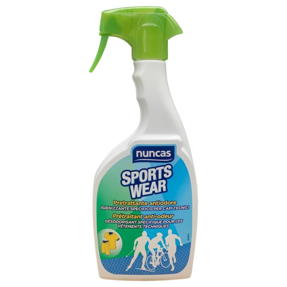 Pretrattante Antiodore, Igienizzante Specifico per Capi Tecnici, Elimina il Cattivo Odore 500ml (4 Unità)