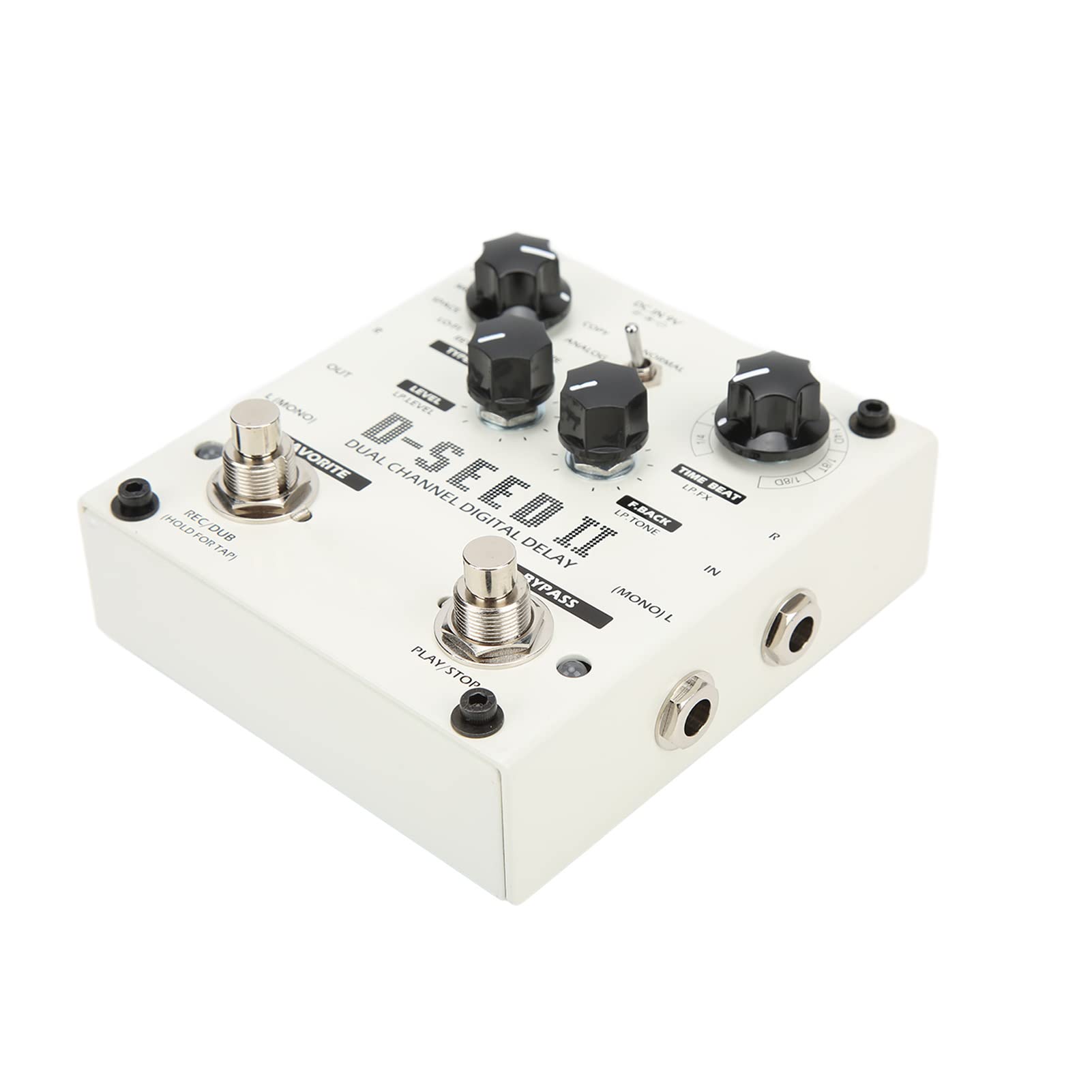 Pedales de Retardo para Guitarra Eléctrica, Pedal de Retardo de Guitarra Efecto Multipedal 2 Canales 8 Modos Retardo Digital Estéreo Looper Pedal de Efectos de Guitarra para