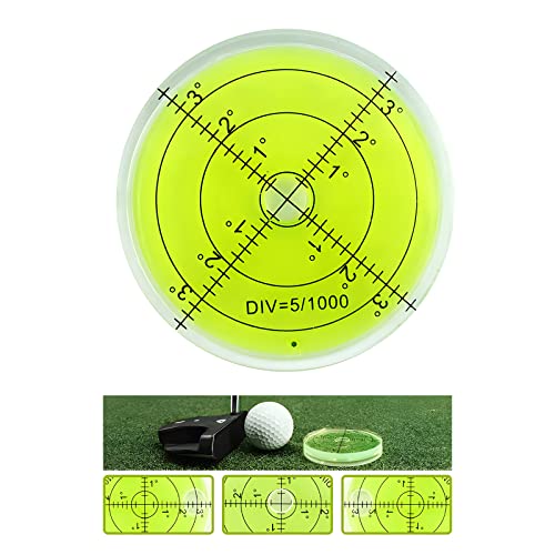 YKLWORLD Pro Putt Green Reader, Golf Green Reader, Putt Golf Ball Marker Round Bubble Level High Precision, Golf Putting Aid & Green Reader, Golf Accessories for Men Women (A)