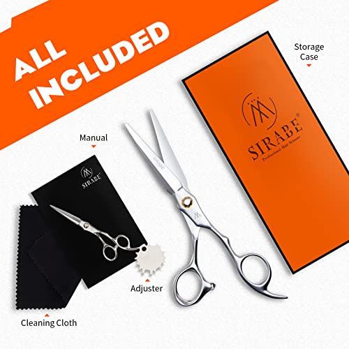 sirabe high-end professional hair cutting scissors shears - ultra sharp blades for precise cutting - barber shears haircut scissors 440c stainless steel for salon hairstyling amp home hairdressing