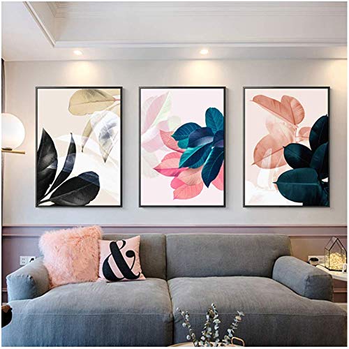 Impression sur toile feuille 50x70cm style moderne abstrait sans cadre